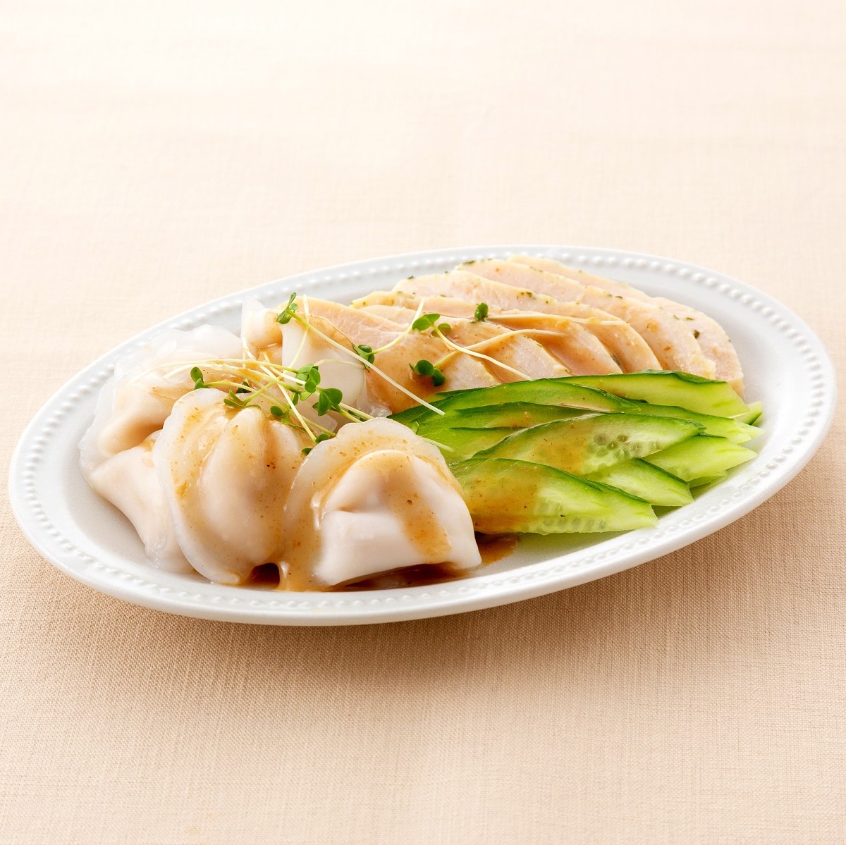 さっぱりサラダ餃子バンバンジー