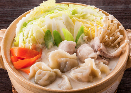 水餃子の塩こうじ豆乳鍋