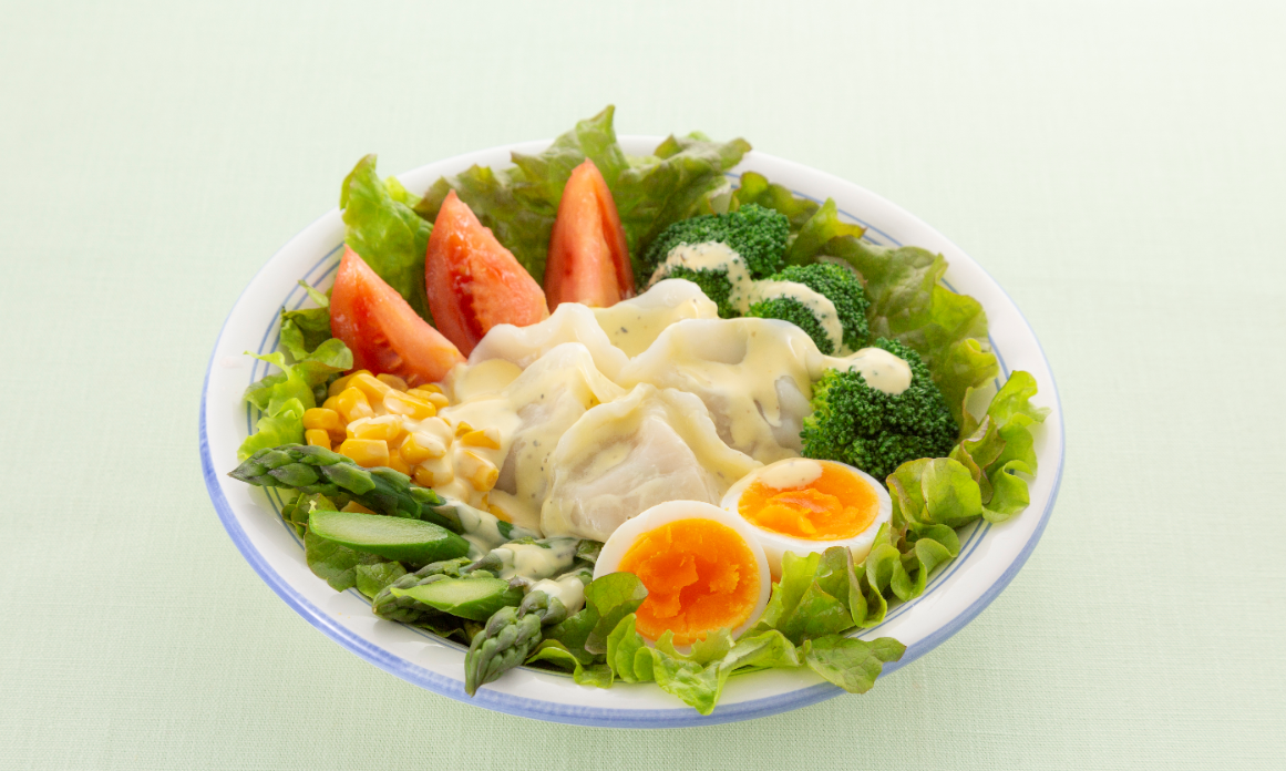 ペイザンヌサラダの<br>ぷるもち水餃子