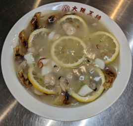 レモンでさっぱり！ <br>海鮮あんかけかた焼き餃子