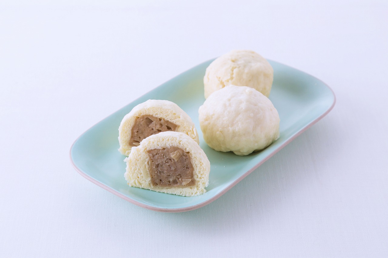 レンジで簡単！<br>ホットケーキミックスでつくる焼売まん