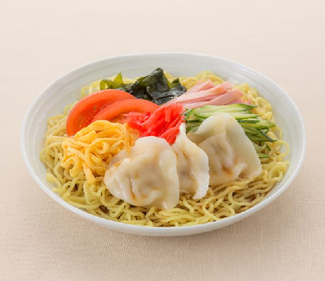 冷やし中華アレンジ水餃子
