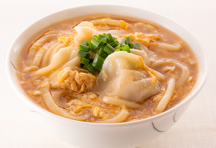 かきたまあんかけうどん水餃子