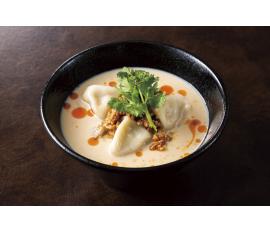 ぷるもち水餃子の冷製坦々スープ